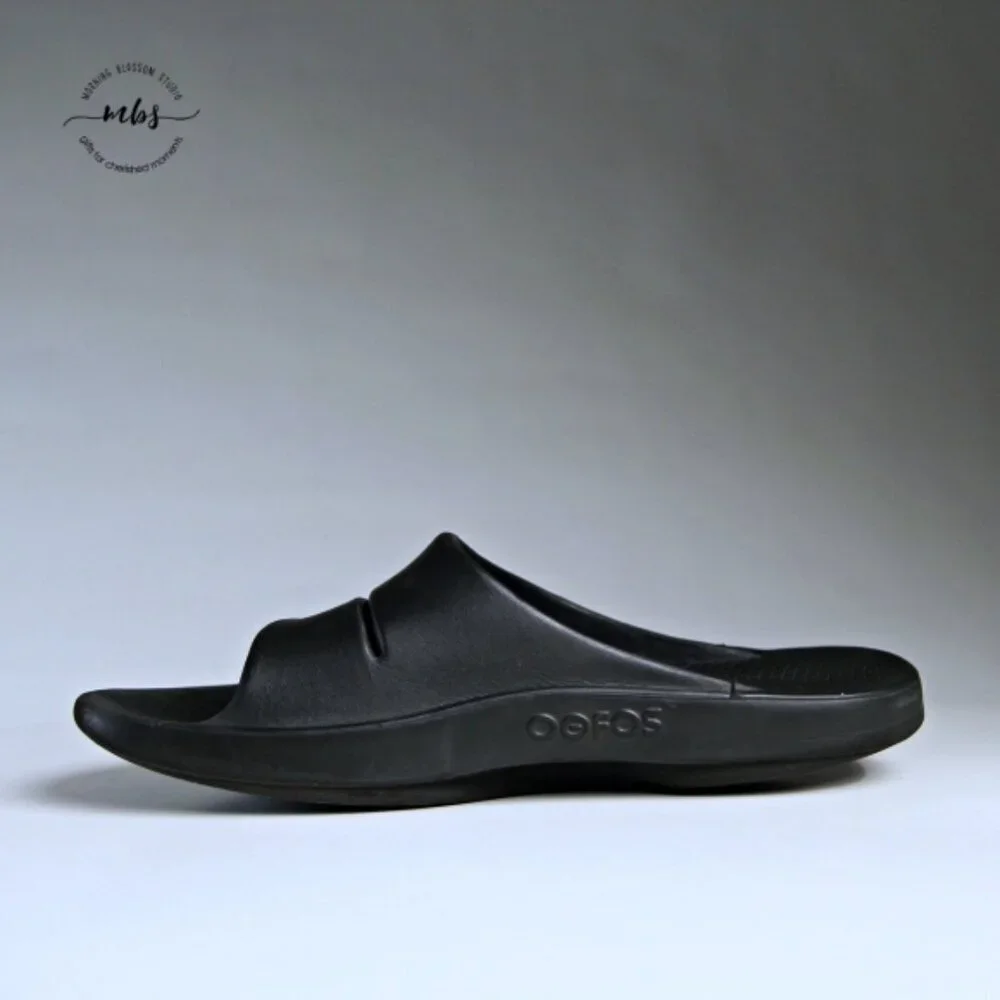 Oofos Ooahh Recovery‎ Slide Shoes Black Men 14